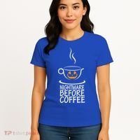 Nightmare Before Coffee Halloween Gift Women's T-Shirt thumb 4