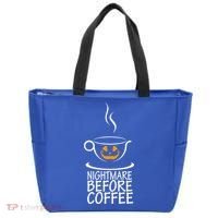 Nightmare Before Coffee Halloween Gift Tote Bag thumb 0