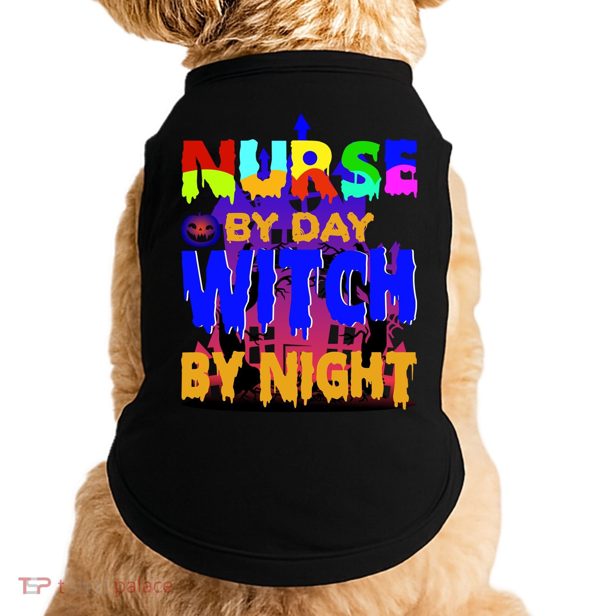 Nurse By Day Witch By Night Doggie Tank