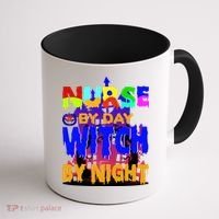 Nurse By Day Witch By Night Coffee Mug thumb 1