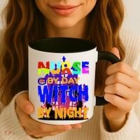 Nurse By Day Witch By Night Coffee Mug thumb 3