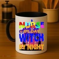 Nurse By Day Witch By Night Coffee Mug thumb 4