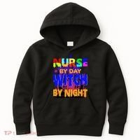 Nurse By Day Witch By Night Kids Hoodie thumb 0