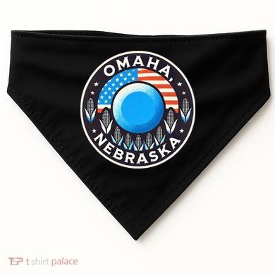 Nebraska Blue Dot Democratic 2nd District Omaha Kamala 2024 USA-Made Doggie Bandana