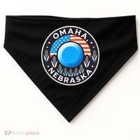 Nebraska Blue Dot Democratic 2nd District Omaha Kamala 2024 USA-Made Doggie Bandana thumb 0