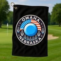 Nebraska Blue Dot Democratic 2nd District Omaha Kamala 2024 Golf Towel thumb 1