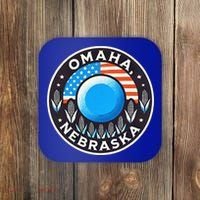 Nebraska Blue Dot Democratic 2nd District Omaha Kamala 2024 Coaster thumb 0