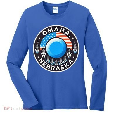 Nebraska Blue Dot Democratic 2nd District Omaha Kamala 2024 Women's Long Sleeve Shirt