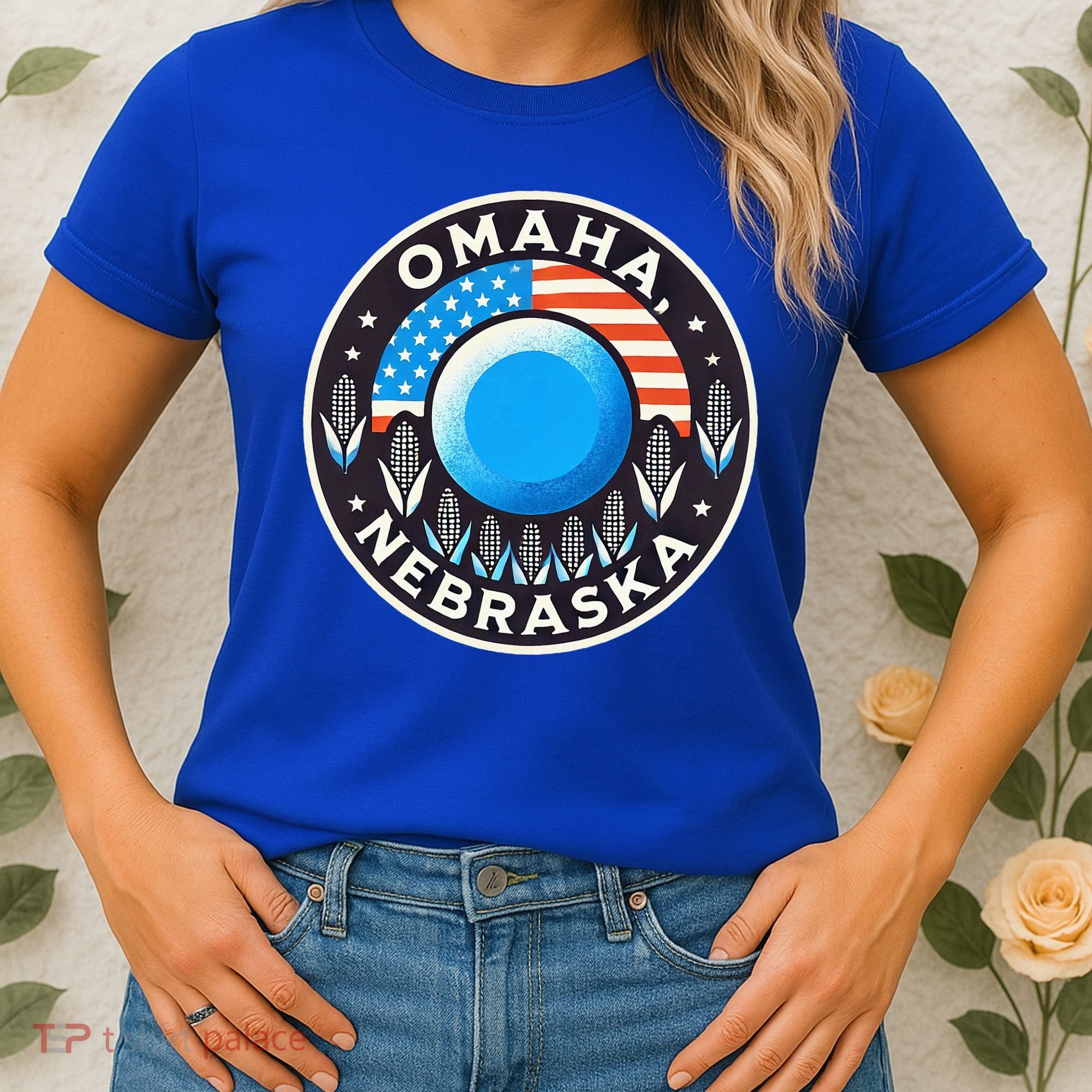 Nebraska Blue Dot Democratic 2nd District Omaha Kamala 2024 Women's T-Shirt