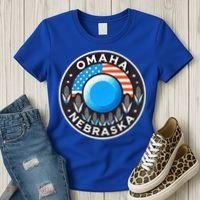 Nebraska Blue Dot Democratic 2nd District Omaha Kamala 2024 Women's T-Shirt thumb 3