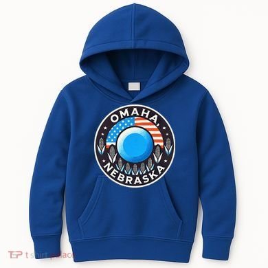 Nebraska Blue Dot Democratic 2nd District Omaha Kamala 2024 Kids Hoodie