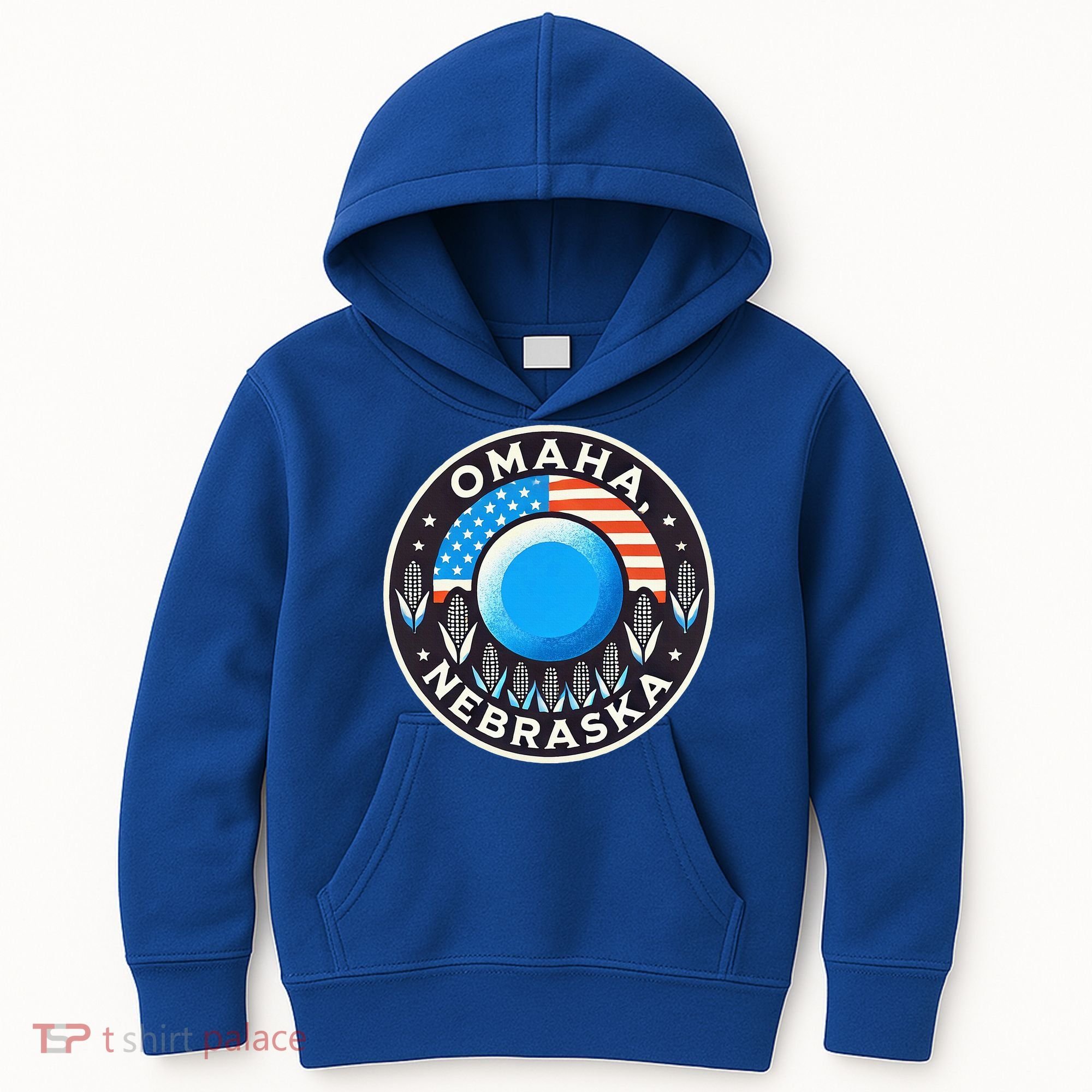 Nebraska Blue Dot Democratic 2nd District Omaha Kamala 2024 Kids Hoodie