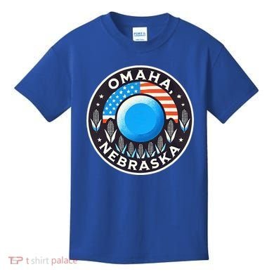 Nebraska Blue Dot Democratic 2nd District Omaha Kamala 2024 Kids T-Shirt