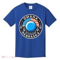 Nebraska Blue Dot Democratic 2nd District Omaha Kamala 2024 Kids T-Shirt thumb 0