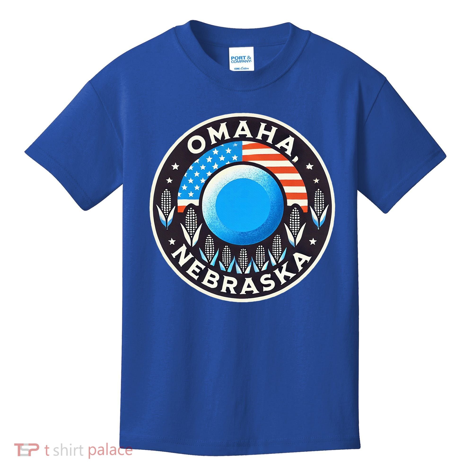 Nebraska Blue Dot Democratic 2nd District Omaha Kamala 2024 Kids T-Shirt