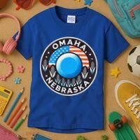 Nebraska Blue Dot Democratic 2nd District Omaha Kamala 2024 Kids T-Shirt thumb 3
