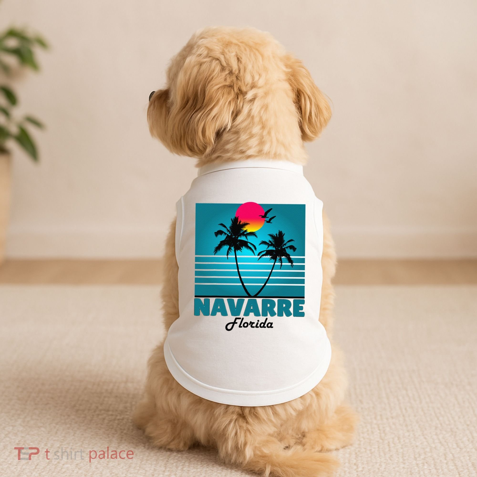 Navarre Beach Florida Fl Summer Seagulls Souvenirs Doggie Tank