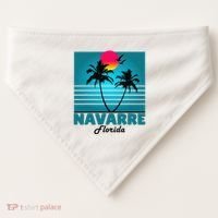 Navarre Beach Florida Fl Summer Seagulls Souvenirs USA-Made Doggie Bandana thumb 0