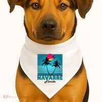 Navarre Beach Florida Fl Summer Seagulls Souvenirs USA-Made Doggie Bandana thumb 1
