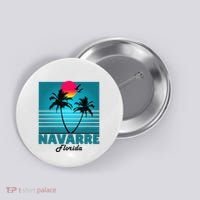 Navarre Beach Florida Fl Summer Seagulls Souvenirs Button thumb 0
