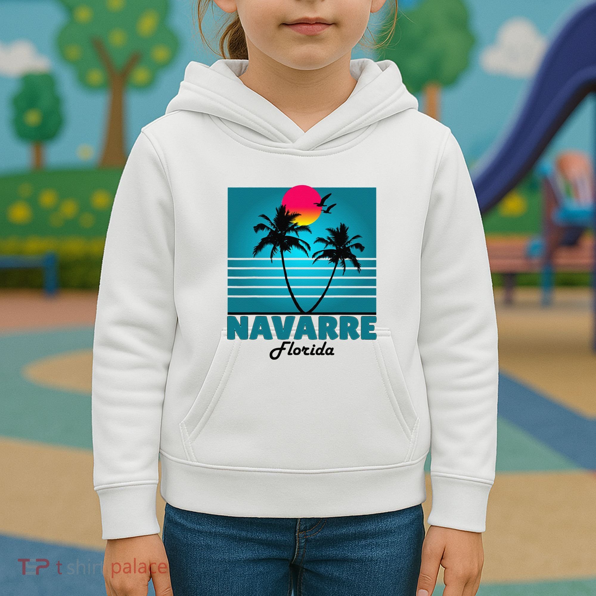 Navarre Beach Florida Fl Summer Seagulls Souvenirs Kids Hoodie
