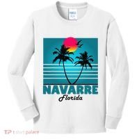 Navarre Beach Florida Fl Summer Seagulls Souvenirs Kids Long Sleeve Shirt thumb 0