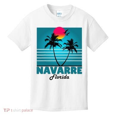 Navarre Beach Florida Fl Summer Seagulls Souvenirs Kids T-Shirt