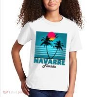 Navarre Beach Florida Fl Summer Seagulls Souvenirs Kids T-Shirt thumb 2