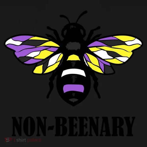 Non Binary Flag Bee Funny Proud Lgbtq Ally Nonbinary Pride Gift Bucket Hat