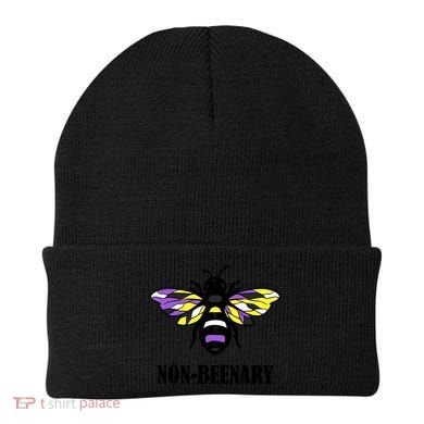 Non Binary Flag Bee Funny Proud Lgbtq Ally Nonbinary Pride Gift Beanie