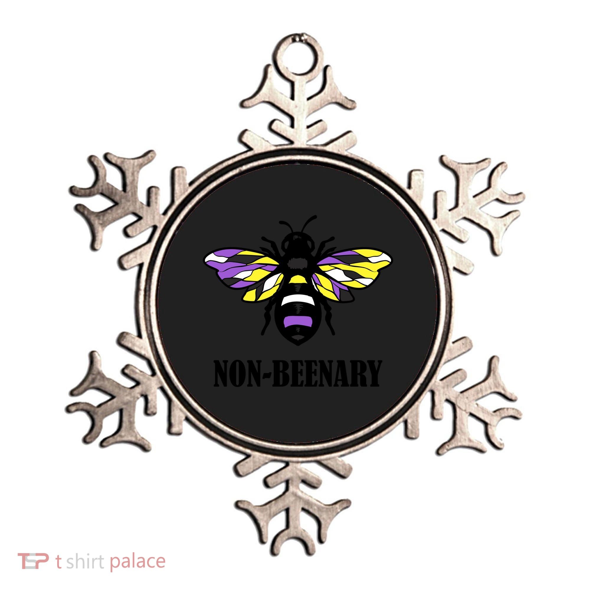 Non Binary Flag Bee Funny Proud Lgbtq Ally Nonbinary Pride Gift Ornament