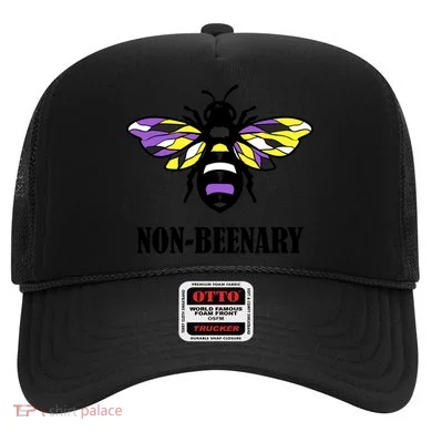 Non Binary Flag Bee Funny Proud Lgbtq Ally Nonbinary Pride Gift Hat