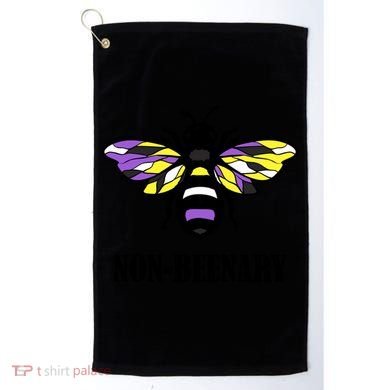 Non Binary Flag Bee Funny Proud Lgbtq Ally Nonbinary Pride Gift Golf Towel