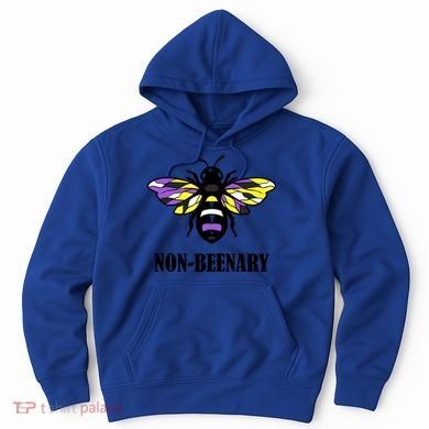 Non Binary Flag Bee Funny Proud Lgbtq Ally Nonbinary Pride Gift Hoodie