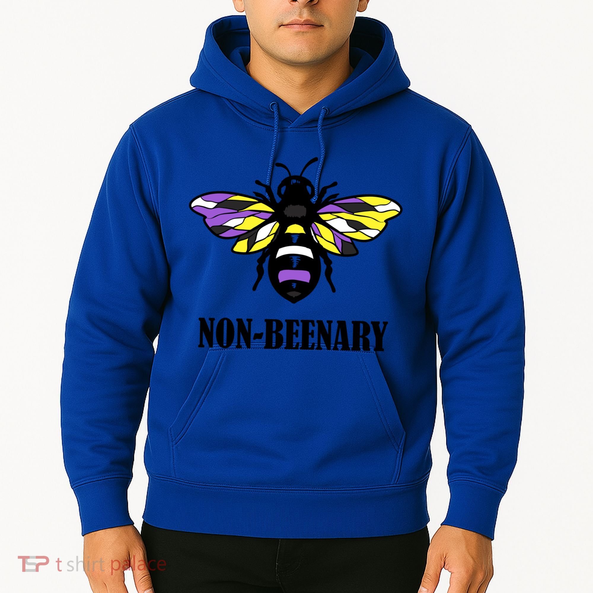 Non Binary Flag Bee Funny Proud Lgbtq Ally Nonbinary Pride Gift Hoodie