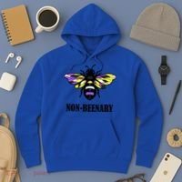 Non Binary Flag Bee Funny Proud Lgbtq Ally Nonbinary Pride Gift Hoodie thumb 3