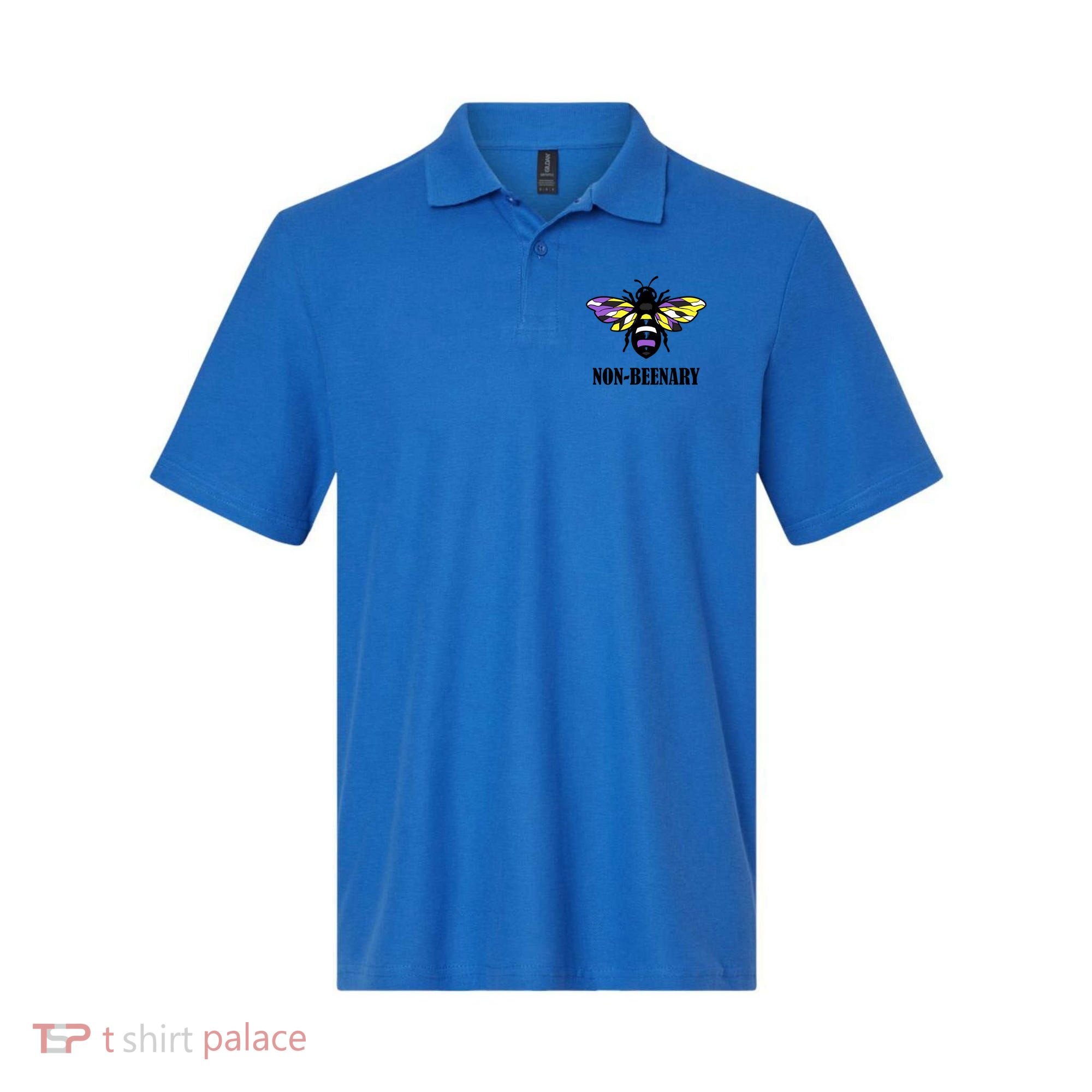 Non Binary Flag Bee Funny Proud Lgbtq Ally Nonbinary Pride Gift Polo