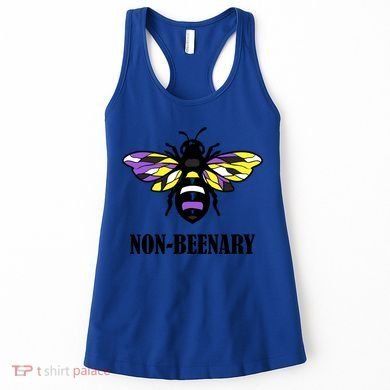 Non Binary Flag Bee Funny Proud Lgbtq Ally Nonbinary Pride Gift Women's Tank Top