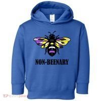 Non Binary Flag Bee Funny Proud Lgbtq Ally Nonbinary Pride Gift Toddler Hoodie thumb 0