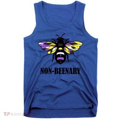 Non Binary Flag Bee Funny Proud Lgbtq Ally Nonbinary Pride Gift Tank Top