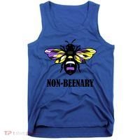Non Binary Flag Bee Funny Proud Lgbtq Ally Nonbinary Pride Gift Tank Top thumb 0