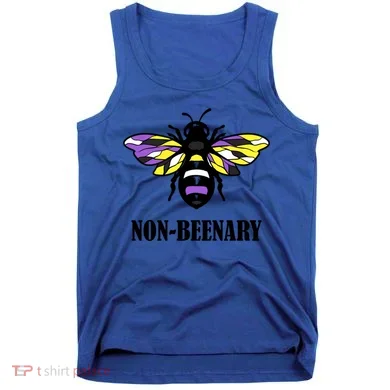 Non Binary Flag Bee Funny Proud Lgbtq Ally Nonbinary Pride Gift Tank Top