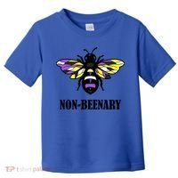 Non Binary Flag Bee Funny Proud Lgbtq Ally Nonbinary Pride Gift Toddler T-Shirt thumb 0