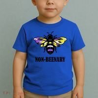 Non Binary Flag Bee Funny Proud Lgbtq Ally Nonbinary Pride Gift Toddler T-Shirt thumb 2