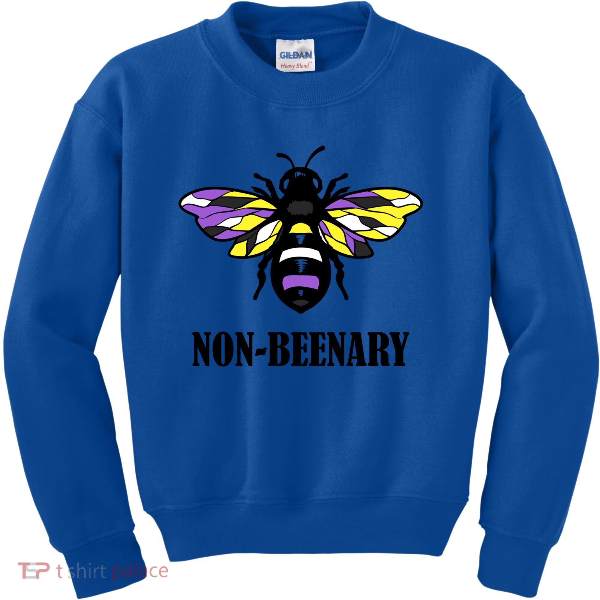 Non Binary Flag Bee Funny Proud Lgbtq Ally Nonbinary Pride Gift Kids Sweatshirt