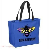 Non Binary Flag Bee Funny Proud Lgbtq Ally Nonbinary Pride Gift Tote Bag thumb 2