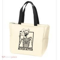 Never Better Funny Skeleton Coffee Tote Bag thumb 3