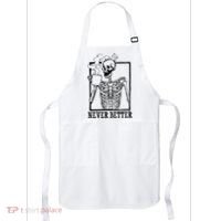 Never Better Funny Skeleton Coffee Apron thumb 0
