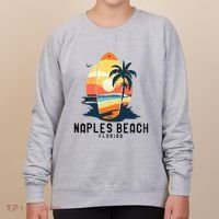 Naples Beach Florida Surfboard Waves Beach Women's Sweatshirt thumb 0