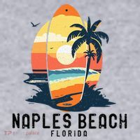 Naples Beach Florida Surfboard Waves Beach Women's Sweatshirt thumb 2